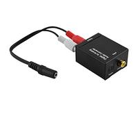 Convertisseur Audio Convertisseur Aux in Out, Entrée : Jack 3,5 mm Femelle, Sortie : 1 Opto Toslink 1 Rca Coaxial, Noir