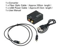 Convertisseur Audio numérique-analogique DAC TOSLINK SPDIF optique vers L/R RCA, adaptateur Audio stéréo, Jack 3.5mm, pour ampli DVD HD, HDTV, maison