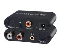 Convertisseur audio numérique DAC Tendak 5.1 Toslink SPDIF coaxial vers SPDIF RCA L/R 3,5 mm - Adaptateur audio numérique vers analogique