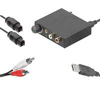 Convertisseur audio numérique vers analogique, câble audio optique, câble Cinch [Auvisio]