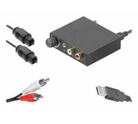 Convertisseur audio numérique vers analogique, câble audio optique, câble Cinch Auvisio
