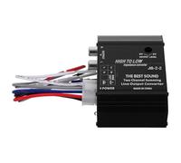 Convertisseur Audio pour Voiture Js22 en Métal Noir, Conversion Audio | Format Compact, Qualité Sonore Stable, Conception Discrète, Modèle Js22