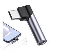 Convertisseur audio | Prise casque de type C | Adaptateur de musique mobile | USB C compact 3,5 mm pour téléphones, prend en charge la haute fidélité et CTIA, coque en aluminium, pas nécessaire