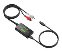 Convertisseur Audio Rca Vers Optique Adaptateur Spdif Toslink Stéréo G/D Pour Hdtv, Soundbar, Lecteur Cd[Z1536]