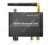 Convertisseur audio TD® 192 kHz Numérique Analogique Toslink vers stéréo analogique Bluetooth 5.0 DAC RCA Home Cinéma TV Noir