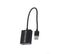 Convertisseur audio USB avec sortie optique de 3,5 mm, convertisseur audio en alliage d'aluminium pour PC, PS5, haut-parleur et barre de son (0,2 mètre)