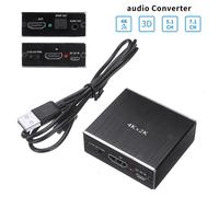 convertisseur Audio-vidéo 3.5mm, adaptateur extracteur, séparateur SPDIF compatible HDMI 4K de haute qualité, 1 pièce