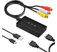 Convertisseur Av Vers Hdmi, Adaptateur Av Vers Hdmi Entrée Rca Sortie Vidéo Hd 1080P Adaptateur Rca Vers Hdmi Avec Câbles Hdmi Pour Sky/Dvd/Stb Pour L'Affichage Sur Hdtv[Z277]