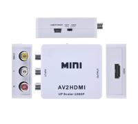 Convertisseur AV vers HDMI - Adaptateur RCA vers HDMI AV2HDMI pour TV, moniteur, projecteur, prend en charge la sortie 1080p/720p, compatible PAL/NTSC, convertisseur vidéo composite CVBS vers HDMI