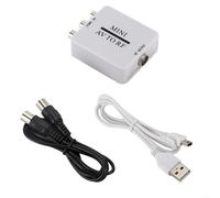 Convertisseur AV vers RF coaxial pour signal vidéo et audio pour RCA composite, fréquences RF 67,25/61,25 MHz, modulateur adapté téléviseurs, entrée pour RCA unique, sortie RF coaxiale