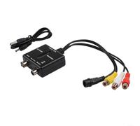 Convertisseur AV vers RF Modulateur RF pour PS2 pour PS3 pour Nintendo Switch Lecteur DVD vers TV analogique via câble coaxial Format NTSC