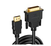 Convertisseur bidirectionnel DVI vers HDMI, câble adaptateur bidirectionnel 4K 60 Hz 1080p 1,5/3/5 mètres for PC, ordinateur portable, PS5, Xbox, Switch, TV 24 1/24 5(3m)
