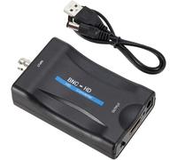 Convertisseur BNC vers interfaces multimédia 1080p pour vidéo analogique à partir de caméras de vidéosurveillance et magnétoscopes avec cordon d'alimentation USB.[W709]