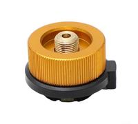 Convertisseur Brûleur pour gaz Ultraléger 44g Randonnée Convertisseur | Valve auto-fermante, pour zéro fuite pour gaz, filetage lisse, joint , sécurité maximale(Yellow fine stripe)