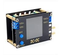 Convertisseur Buck-Boost DC-DC réglable 0,5-32 V 4 A 50 W avec écran LCD Ventilateur Boîtier ABS pour laboratoire, électronique, projets de bricolage, noir (35 W sans fan)