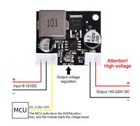 Convertisseur Buck Boost Haute Tension,Dc 5v-12v À 170v,150v-220v,Power Tech F,Nixie Tube Glow Pour Accessoires Prévention 1771 - Type Noir