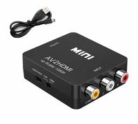Convertisseur CAIFU AV vers HDMI, avec câble de charge USB pour PC portable Mini Xbox PS2 PS3 TV STB VHS VCR Camera DVD