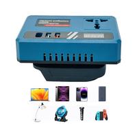 Convertisseur CC AC Outdoor, Power Reverser DC 18 V-21 V A 220 V | Adaptateur avec 2 Ports USB et 1 Port de Type C, Chargeur Rapide pour la Maison, RV, extérieur, Camping, Voyages et activités