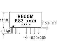 Convertisseur CC/CC pour circuits imprimés RECOM RS3-1209S Nbr. de sorties: 1 x 12 V/DC 9 V/DC 333 mA 3 W 1 pc(s)