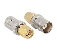Convertisseur Coaxial BNC Fem à SMA M RF, 2 Pièces, pour Test du Connecteur Coaxial RF A, Adaptateur SMA, Compatible avec Le Connecteur SMA