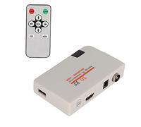 Convertisseur Coaxial HDMI vers RF, Adaptateur de Câble Coaxial HD HDMI vers RF avec Télécommande pour Lecteurs DVD, Décodeur, Ordinateurs, Etc., Convertissez le Signal Analogique HDMI en RF(EU)