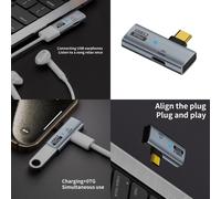Convertisseur concentrateur Type C vers USB Adaptateur support OTG avec 100W de puissance à 10Gbps