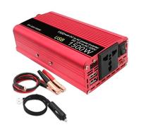 Convertisseur Convertisseur DC 12 V/24 V vers AC 220 V 1500 W/2000 W/2600 W Prise USB Universelle Affichage LED Transformateur Automatique Onduleur Solaire Onduleur(1500W 12V Red LED)