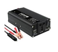 Convertisseur Convertisseur Puissance Portable 2000 W Adaptateur Double USB DC 12 V/24 V vers AC 220 V/230 V Noir Rouge Argent Prise Universelle Onduleur(12V 220V Red)