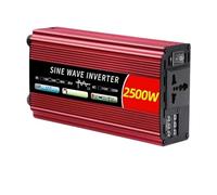 Convertisseur Convertisseur Puissance Portable 5000W 4000W 3000W 2000W 12v/24v 110v/220v DC AC 50/60HZ LCD Onde Sinusoïdale pour Onduleur(2500W Double Display,12V,110V 60HZ)