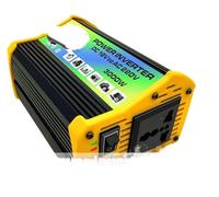 Convertisseur Convertisseur Puissance pour Voiture 600W 12v 110v 220v 230v Transformateur Charge Tension Solaire DC 220 V 110 V 60Hz(Black DC12V-AC220V)