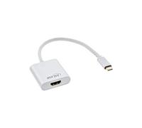 Convertisseur d'affichage USB, USB Type-C mâle vers HDMI femelle (mode alternatif DP), 4K2K, argent, 0.2m