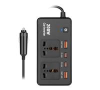 Convertisseur d'alimentation de voiture léger et efficace DC 12 V à CA 220 V CA 220 V avec plusieurs ports USB de charge pour une source d'alimentation stable