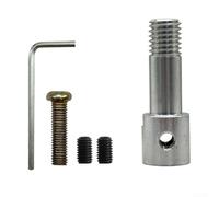 Convertisseur d'arbre de sortie en métal robuste pour moteurs et meuleuses 775 pour s'adapter aux mandrins de perceuse manuelle standard avec filetage M10 et trou de 5 mm finition argent