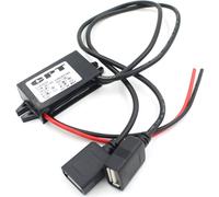 Convertisseur DC 12V vers 5V câble USB double connecteur Module d'alimentation adaptateur voiture noir