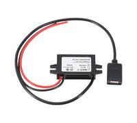 Convertisseur DC-DC 12 V 24 V vers 5 V 3 A abaisseur d'alimentation pour chargeur de voiture, sortie USB avec surintensité, protection contre les courts-circuits et la température, IP68, entrée large