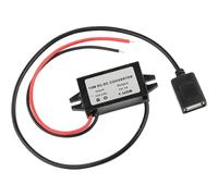 Convertisseur DC-DC 12 V vers 5 V 3 A Adaptateur d'alimentation USB-A femelle/Type C/double USB/connecteur de fil ouvert étanche à basse température (USB-A femelle Conne)