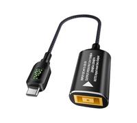 Convertisseur DC Type C pour Ordinateur Portable,Connecteur Jack 140W avec Afficheur Digital | Câble Adaptateur PD Portable Solution pour Ordinateur Électronique Maison Voyage Téléphone - Adaptateur p