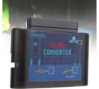 Convertisseur de Boîtes Vidéo MD pour MD,Experience Enrichie Une Pratique Portable Robuste pour Le Convertisseur de Cartes de Brûleur à pour Plusieurs Plates-Formes de Jeu (Noir Transparent)