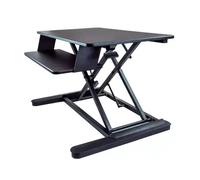 StarTech.com Convertisseur de Bureau Assis-Debout avec Plateau pour Clavier, Surface 35x21" - Poste Ergonomique de Bureau/Tablette à Hauteur Réglable - Peut Contenir 2 Écrans - Pré-Assemblé (ARMSTSLG)