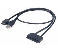 Convertisseur de câble Akasa Flextor eSATA/SATA 0.4 m - AK-CBSA03-80BK - 0.40 m - noir - [1x SATA f