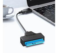 Convertisseur de câble USB 3.0 vers SATA7 pour disque dur de 20cm, 15 broches, 2.5/3.5 pouces, adaptateur de disque dur externe SSD