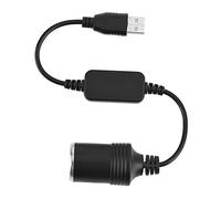Convertisseur de Câble USB A mâle vers Allume-Cigare Femelle， 5v à 12v Mâle à Femelle Adaptateur Prise Femelle Allume Cigare USB