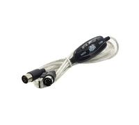 Convertisseur de câble USB MIDI de 2M pour clavier de musique, entrée-sortie, noir