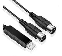 Convertisseur de câble USB MIDI Interface USB vers cordon MIDI entrée-sortie Fonctionne pour PC portable vers clavier de piano