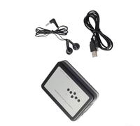 Convertisseur de cassette portable vers MP3, appareil de capture audio USB avec segmentation automatique/manuelle, lecteur de cassettes pour anciennes cassettes vers fichiers numériques, blanc