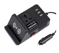 Convertisseur de charge pour ordinateur portable de voiture - Booster silencieux, appareil USB de sortie AC | Accessoire électronique de ligne de vie routière, module transformateur de prise