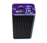 Convertisseur de charge rapide Pd 140 W pour ordinateur portable Typec DC 1028 V vers USB C Pd 30/pour sortie Qc4 Chargeur de voiture double port en alliage d'aluminium Sh