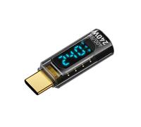 Convertisseur de chargeur de type C - Testeur d'adaptateur de type C, adaptateur d'extension USB de type C | Convertisseur de type C avec affichage numérique, adaptateur d'extension de type C pour