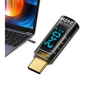 Convertisseur de chargeur de type C, testeur d'adaptateur de type C - Convertisseur d'extension de charge PD Type C 240 W | Adaptateur femelle prenant en charge le câble de type C pour téléphone, ordi