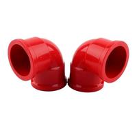 Convertisseur de coude de tuyau Raccord coudé à 90 degrés en PVC, 2 pièces, for tuyaux de 20/25/32/40 mm, plusieurs tailles, rouge(32mm)